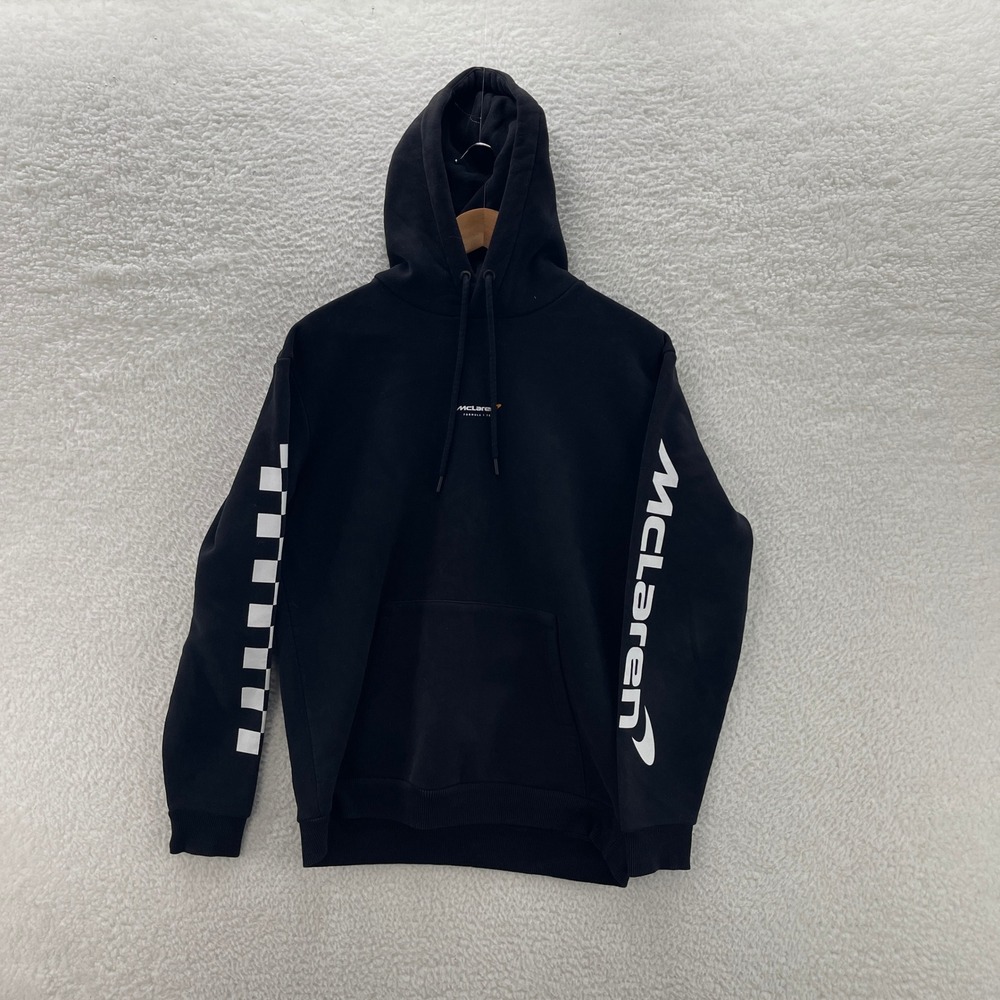 McLaren F1 Hoodie Mens M Black Castore Racing Pullover Sweater Super Car